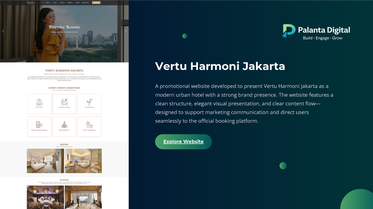 Vertu Harmoni Jakarta — Luxury Hotel Promotional Website