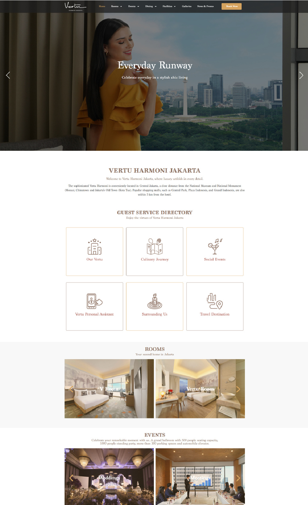 Vertu Harmoni Jakarta — Luxury Hotel Promotional Website